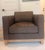 Modern Pottery Barn Jake Seadrift Loveseat and Armchair, Nubuck Leather, Coffee For Sale - Image 3 of 10
