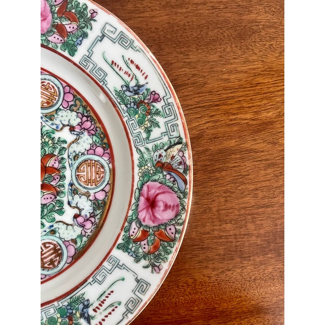 Chinoiserie Rose Medallion Plates, a Pair For Sale - Image 10 of 12