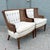 Mid 20th Century Vintage Hollywood Regency Cane Tufted Barrels Chairs - A Pair For Sale - Image 5 of 9