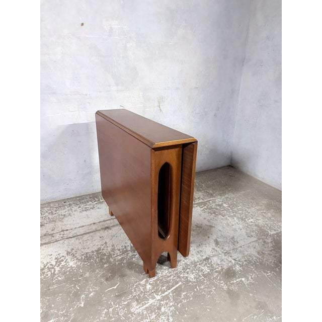 Brown Vintage Teak Compact Drop-Leaf Dining Table from McIntosh For Sale - Image 8 of 10