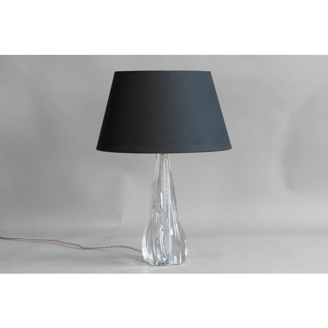 Mid-Century single table lamp signed 'Crystal Ile De France.' Re-wired and Tested. Shade not included. France circa 1950....