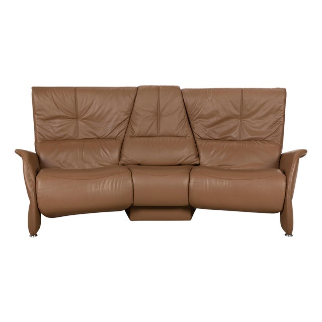 Trapez Leather Three-Seater Sofa from Himolla For Sale