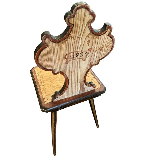 Antique German Folk Art - Mountain Chair For Sale - Image 6 of 9