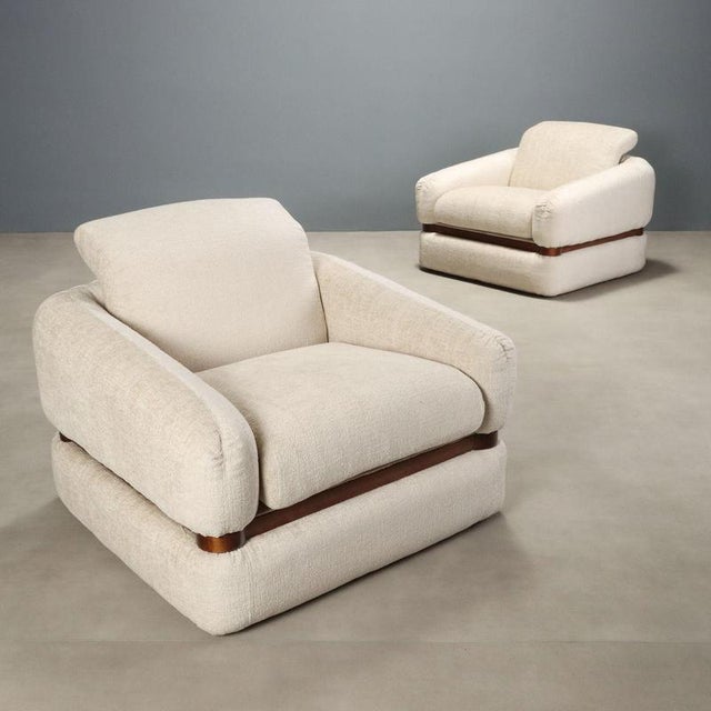 Vintage Armchairs in White, 1970s, Set of 2 For Sale - Image 10 of 10