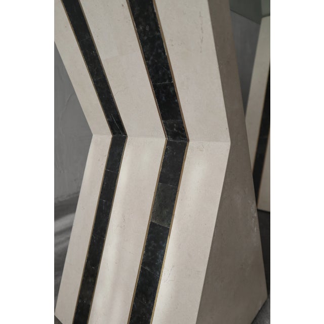 Pair of Tessellated Marble Table Bases by Maitland Smith For Sale - Image 9 of 9