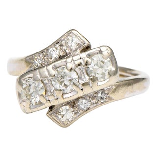 14kkw Old European Diamond (0.60) Ring, size 5.75 For Sale