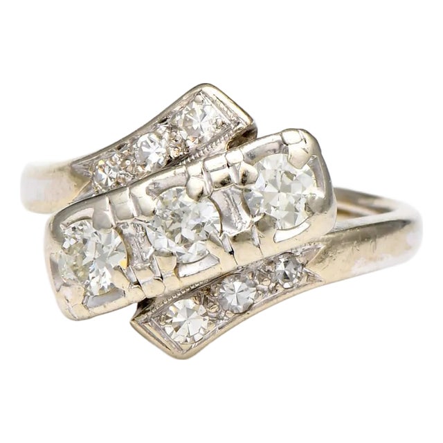 14kkw Old European Diamond (0.60) Ring, size 5.75 For Sale