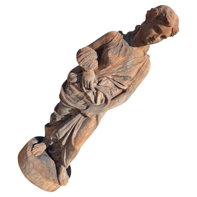 Tuscan terracotta garden statues h 125 cm - the four seasons the 4 seasons, series of 4 patinated garden statues h 125 cm...