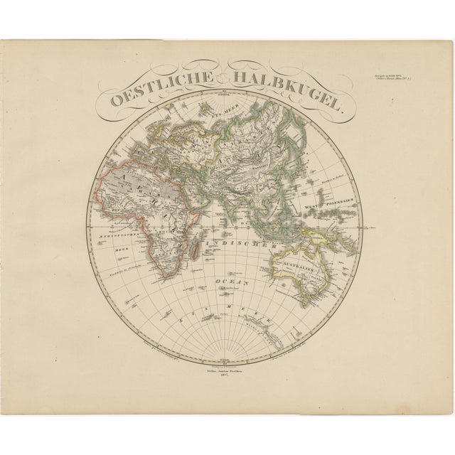 Western & Eastern Hemisphere Maps with World Double Hemisphere Engravings, 1857, Set of 2 For Sale - Image 16 of 17
