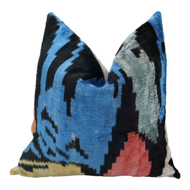Handmade Designer Valvet Throw Pillow With Down Insert For Sale