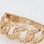 Metal Vintage Diamond Curb Link Ring Sz 7 Yellow Gold Pavé Chain Link Statement Band For Sale - Image 7 of 7