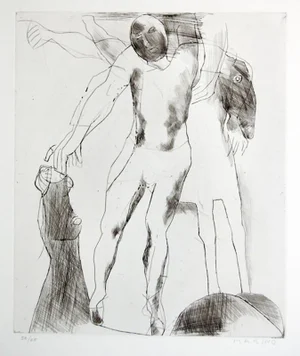 Jugglers V - Original Etching by Marino Marini - 1969 1969