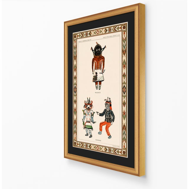Atelier Aria Lumae Hopi Kachina Ritual Figures Companion Three Piece Gallery Board Set 18" X 27" For Sale - Image 16 of 18