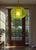 Vintage Rattan Green Globe Oange Glass Shade Pendant Light For Sale - Image 15 of 18