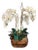 White Orchid Succulent Moss Faux Plant Arrangement For Sale