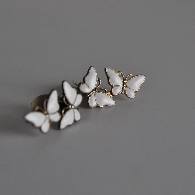 Beautiful vintage ear clips in sterling silver, designed and made by the famous danish goldsmith volmer bahner in the...