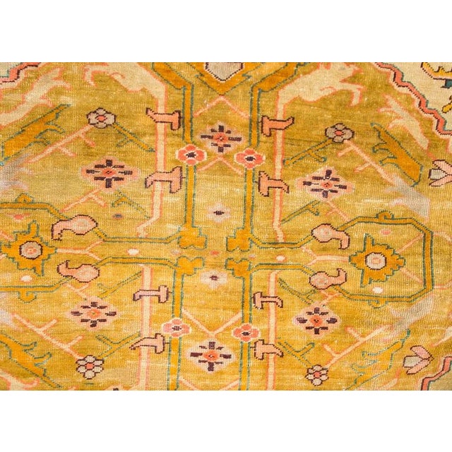 Early 20th Century Turkish Oushak Rug For Sale - Image 9 of 16