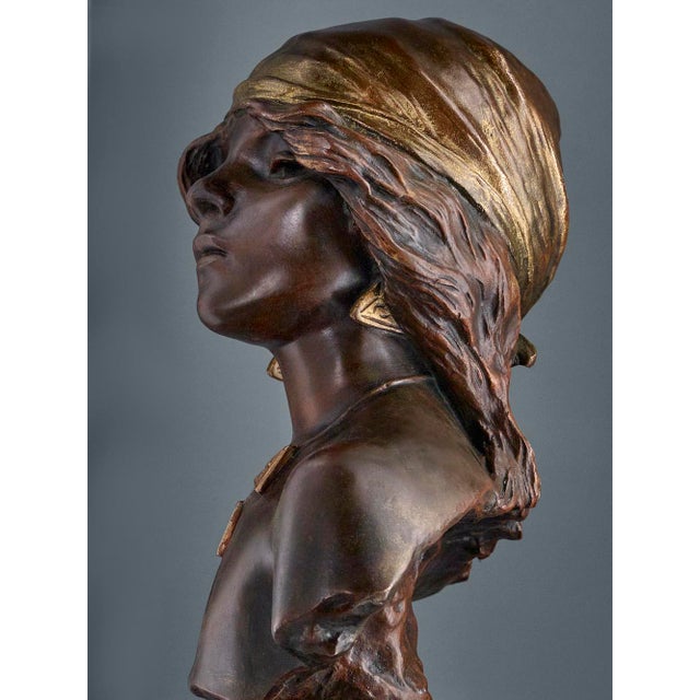 Emmanuel Villanis, Saida, 1900s, Bronze Sculpture For Sale - Image 9 of 12