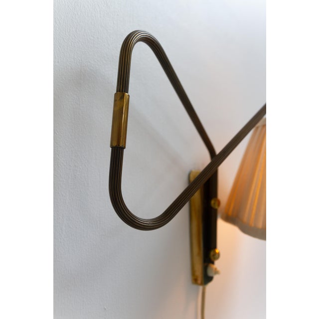Danish Articulating Brass Wall Light by Teknika, Denmark, 1950s For Sale - Image 11 of 18