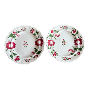 A Very Nice Pair of Antique Staffordshire Early Adam’s Rose Plates, Circa 1830