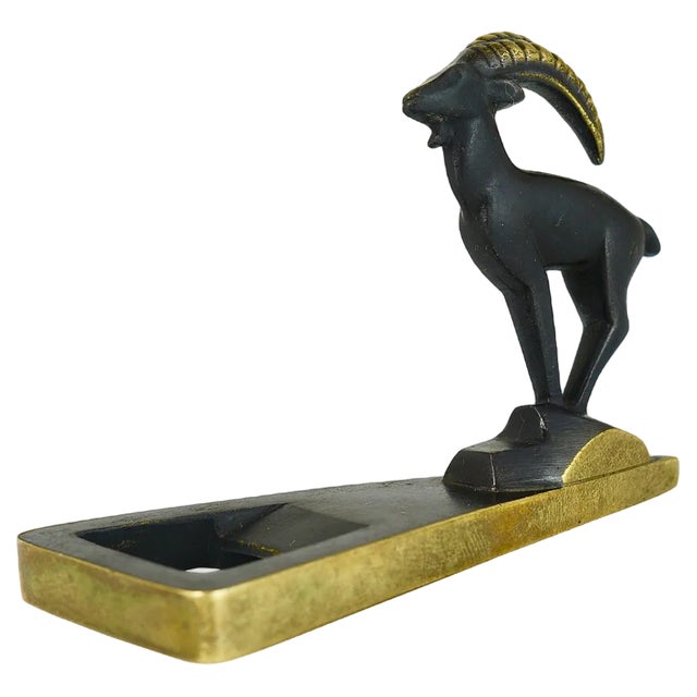 Mid-Century Brass Capricorn Zodiac Bottle Opener from Hertha Baller, 1950s For Sale