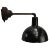Vintage Industrial Black Enamel & Cast Iron Wall Lamp For Sale
