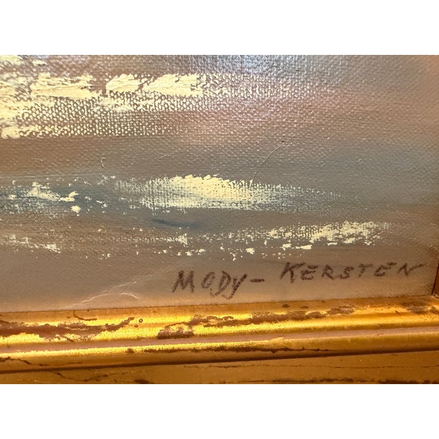 Vintage Original Maritime Oil Painting – Signed Mody Kersten (German) Seascape For Sale - Image 4 of 5
