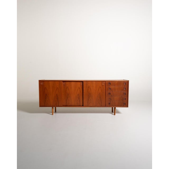 Danish Teak Sideboard with Sliding Doors, 1960s For Sale - Image 9 of 9