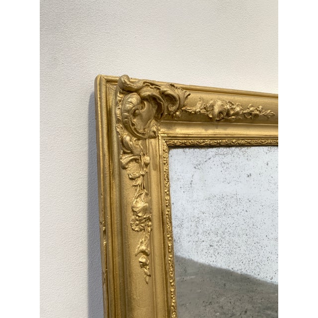 Stuccoed and Gilded Wooden Mirror, France, 19th Century For Sale - Image 9 of 12