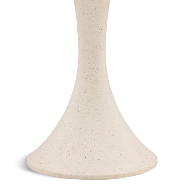 Contemporary Ivory Terrazzo Hourglass Outdoor Bar Table For Sale - Image 3 of 4