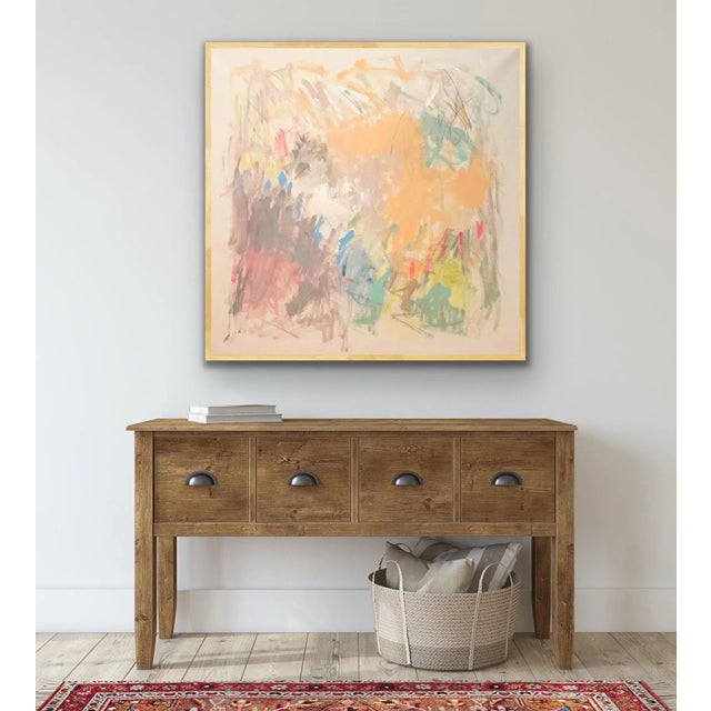 Sarah Trundle "Dreamy" Contemporary Abstract Mixed-Media Painting by Sarah Trundle For Sale - Image 4 of 4