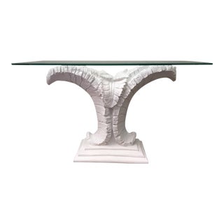 Sculptural Palm Leaf Console Table After Serge Roche & Dorothy Draper For Sale