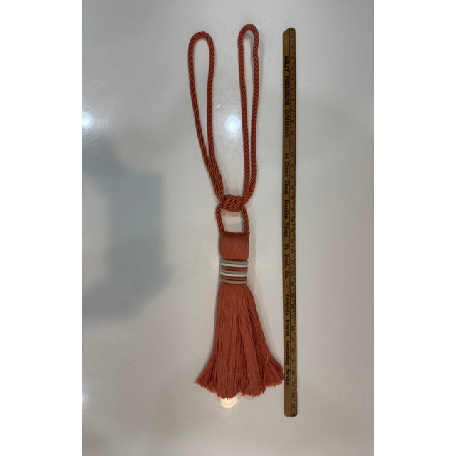 Salmon Samuel & Sons Cabana Single Tassel Tieback in Color 08 Melon For Sale - Image 8 of 8