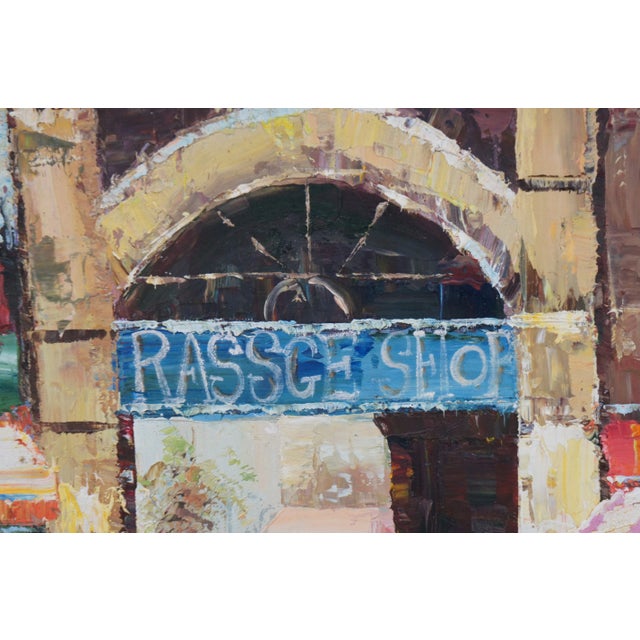 Brown Late 20th Century Impressionist Paris Cityscape Street Scene Oil Painting by Douglas Framed 42" For Sale - Image 8 of 12