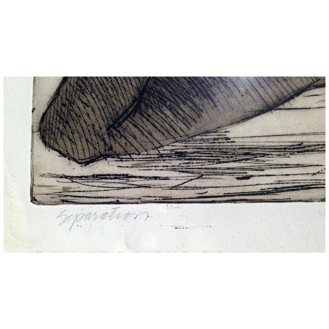 1990s 1993 "Separation" Female Figure Underwater Etching by Carol Bennett For Sale - Image 5 of 8