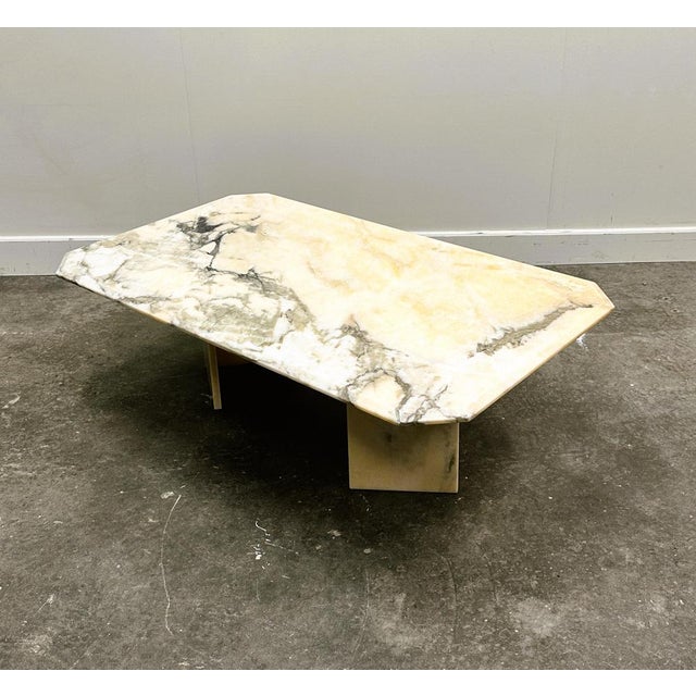 Vintage Pink and Gray Marble Coffee Table, Italy, 1980s For Sale - Image 5 of 10