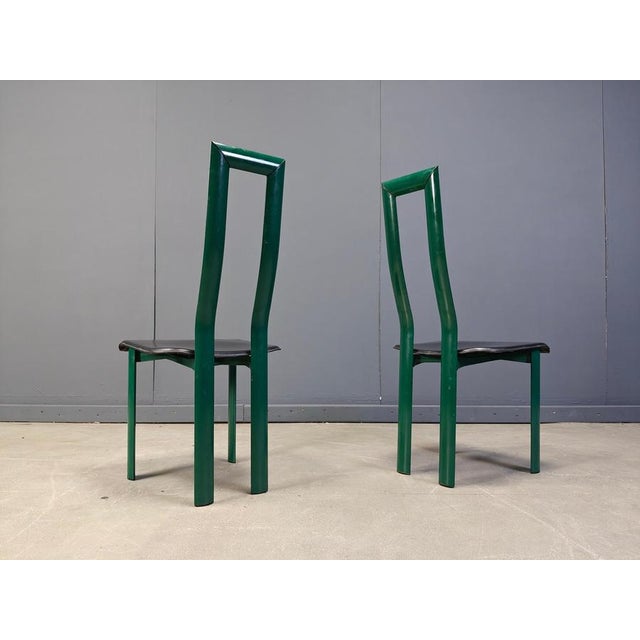 Italian Regia Dining Chairs by Antonello Mosca for Ycami, 1980s, Set of 6 For Sale - Image 11 of 13
