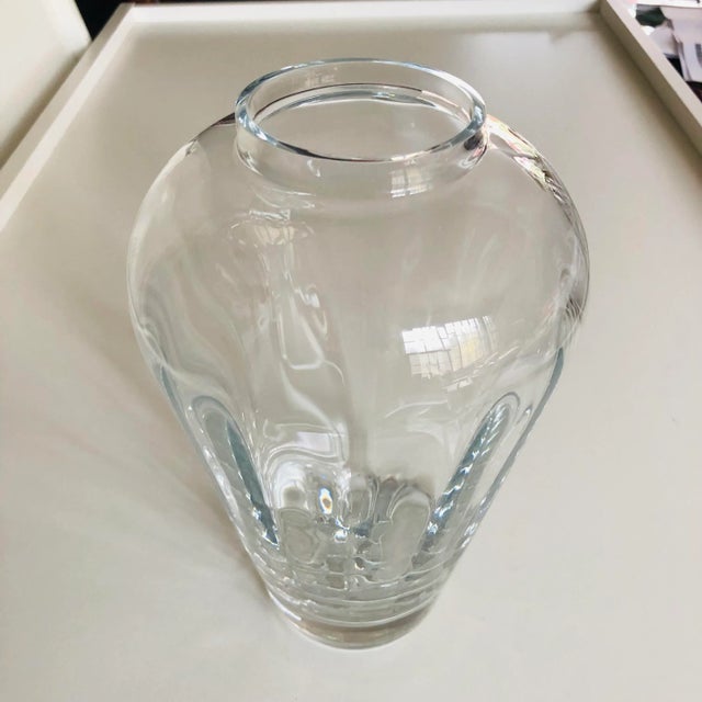1970s Vintage Lenox Clear Crystal Flower Vase For Sale - Image 5 of 6