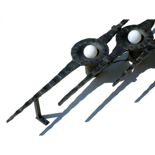 1960s Brutalist Lamp in Iron, 1960s For Sale - Image 5 of 7