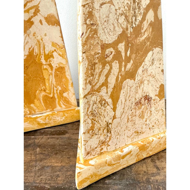 Vintage Italian Scagliola Pigmented Plaster Table Lamps For Sale - Image 9 of 12