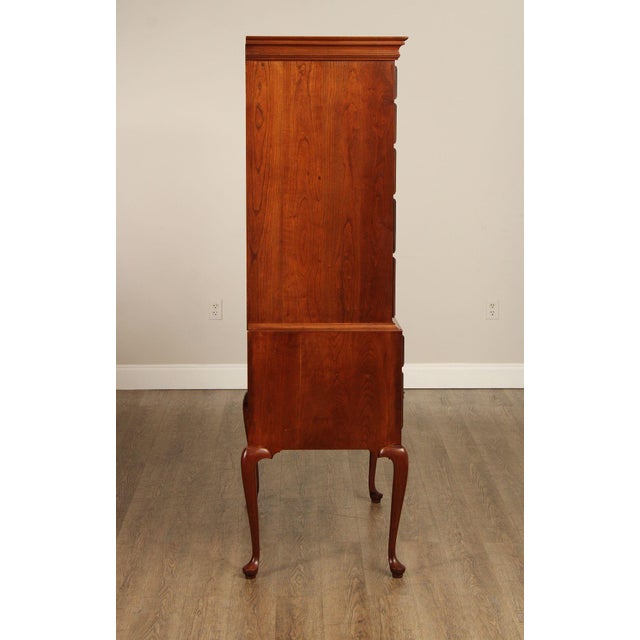 Custom Crafted Queen Anne Style Cherry Highboy Chest For Sale - Image 11 of 18