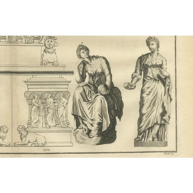 After Bernard de Montfaucon, Mythological Scene, Classical Figures and Clouds, 1721, Engraving For Sale - Image 9 of 10