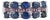 2.29 Ct Blue Sapphire and Ruby Handmade 925 Sterling Silver Ring, Size 7 For Sale
