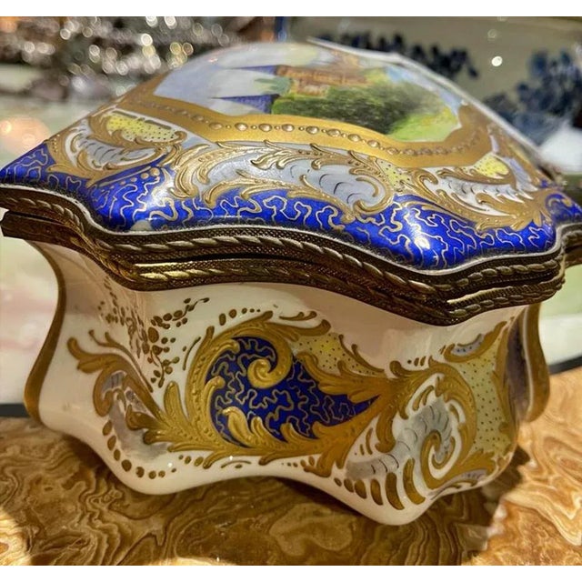 Baroque 18th Century Cut-Out Box, Sèvres For Sale - Image 3 of 11