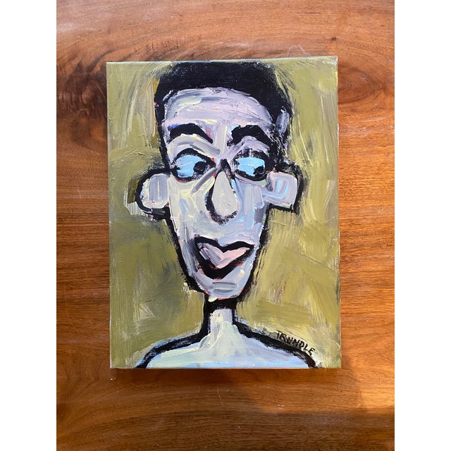 Sarah Trundle, Contemporary Abstract Portrait/ Face Painting, "Side Eye" For Sale - Image 6 of 6