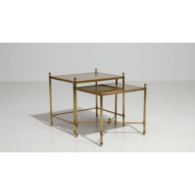 19th Century France Gold Metal Nesting Table For Sale - Image 9 of 10