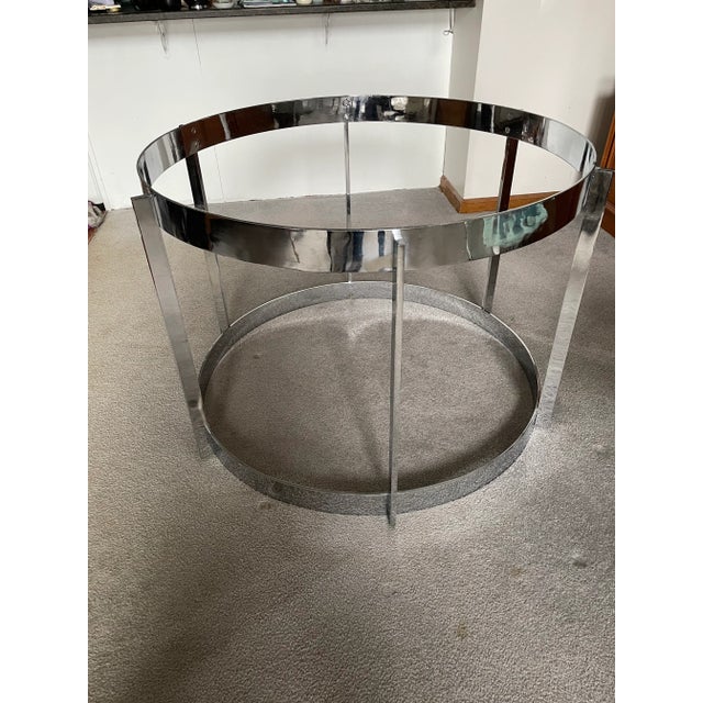 1960s Mid Century Modern Robert Kjer Jakobsen Chrome Dining Set of 8 For Sale In Atlanta - Image 6 of 13