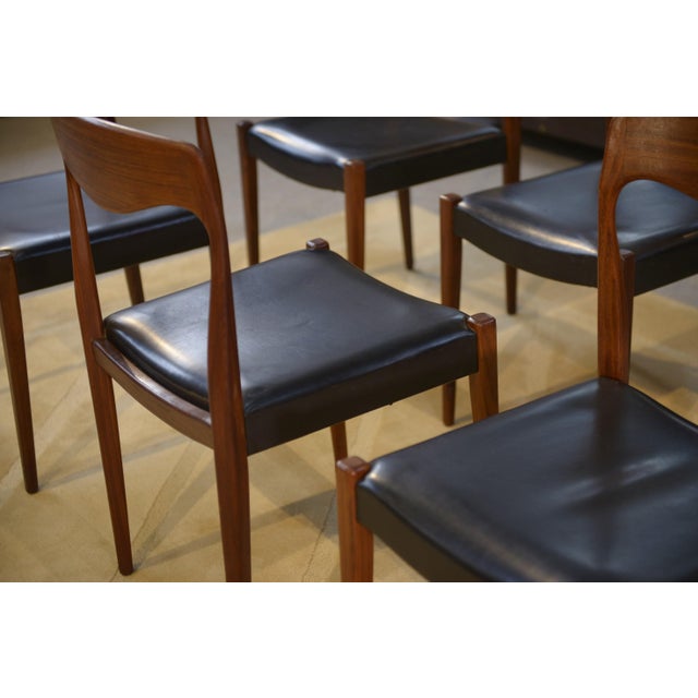 Wood Scandinavian Teak Chairs by Niels Otto Moller, Denmark, 1960s, Set of 6 For Sale - Image 7 of 12