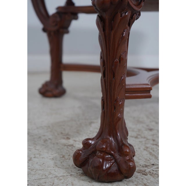 Wood Herter Brothers Victorian Restored Carved Library Desk For Sale - Image 7 of 12