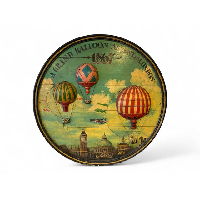 Round Wooden Wall Panel, 1867 For Sale - Image 4 of 4